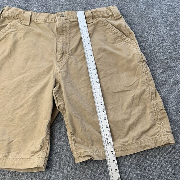Carhartt Mens Utility Cargo Carpenter Shorts Brown Cotton Size 38 (Measures 36) - Picture 7 of 15
